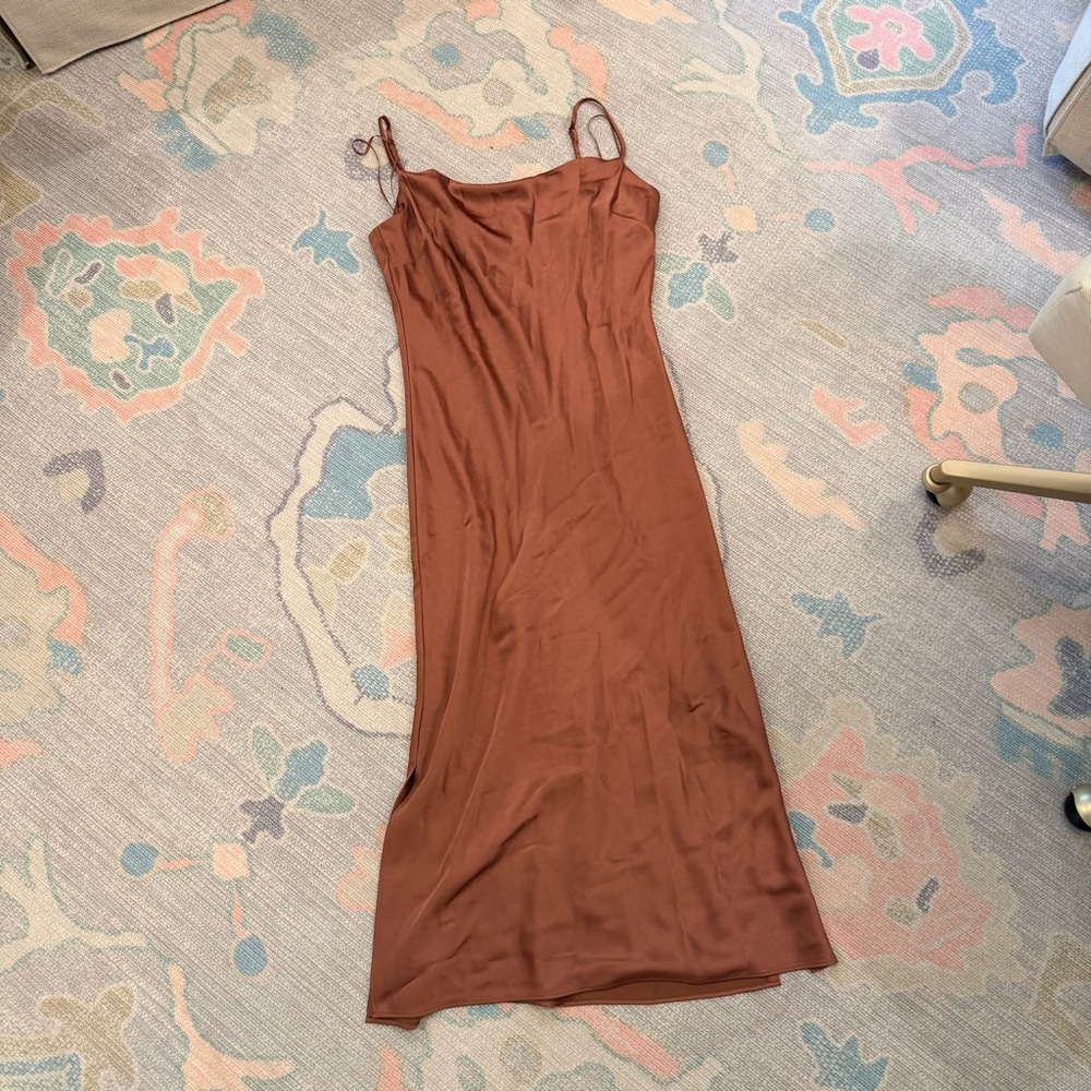 Express Slip Maxi Dress in Rust